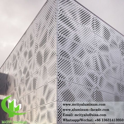 Revestimento Metálico Folha Perforada Alumínio fachada Tecto Decoração de revestimento de parede