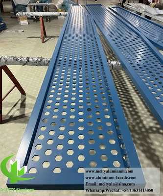 Finas de alumínio com folha perfurada decoração exterior de sombra solar