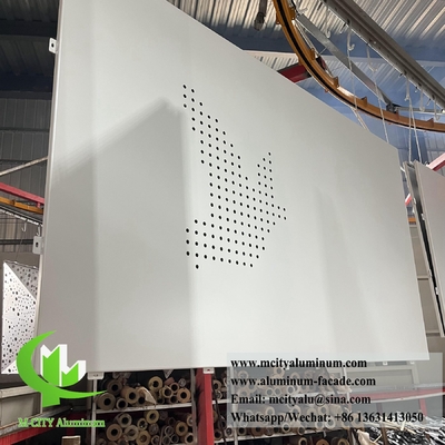 Ecrã de alumínio perfurado para revestimento de parede de edifícios revestimento com luz LED