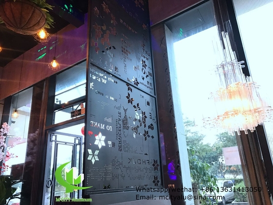 Painel decorativo esculpido em alumínio CNC com vários padrões painel de tela de corte a laser espessura de 2 mm