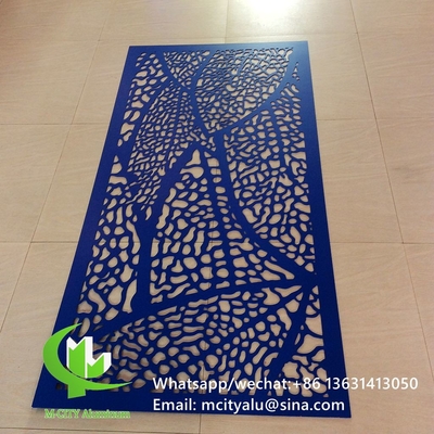 painel de corte de alumínio perfurado em metal com desenho de padrão de árvore painel de corte a laser para janela de fachada de varanda