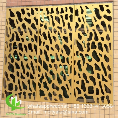 Painel oco de alumínio metálico corte a laser painel de fachada decoração de casa padrões de árvore