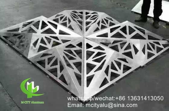 Fabricação sob medida Painel perfurado de alumínio metálico painel de corte a laser para revestimento de fachada