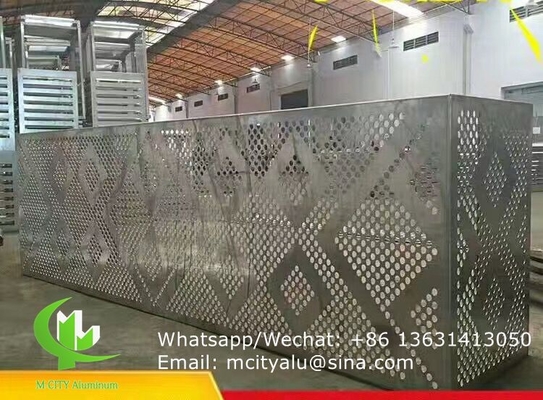 Capa perforada de alumínio para cobertura de ar condicionado com pintura pvdf de espessura de 2 mm