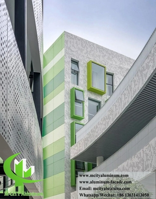 Arquitetura de folhas de metal para perforação de ecrãs de alumínio para parede