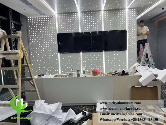 Folha de alumínio de tela metálica perfurada para decoração de revestimento de parede