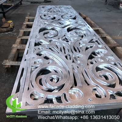 10 mm Revestimento de painéis de corte a laser de alumínio metálico revestido em pó para revestimento exterior de fachada