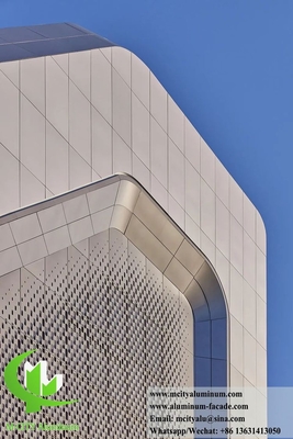 Revestimento de fachada de alumínio personalizável para qualquer edifício Design 3D Perforação CNC Gravação Mais