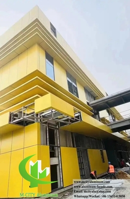Ecrã de metal externo Painéis de parede de fachada revestimento de decoração de alumínio durável