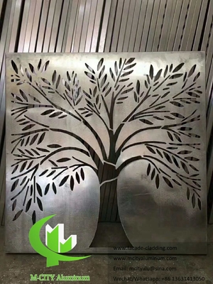 Design de árvore Painéis de alumínio para fachada de hotel fabricante de chapas de metal personalizadas
