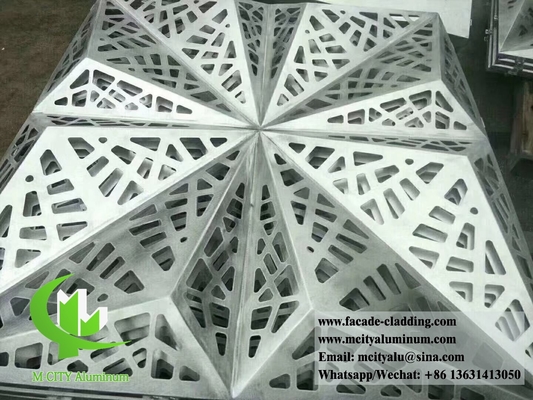 Painéis de alumínio 3D para fachada de hotel fabricantes de chapas de metal personalizadas