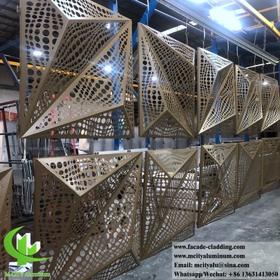 Painéis de alumínio dobrados em 3D para fachadas de edifícios
