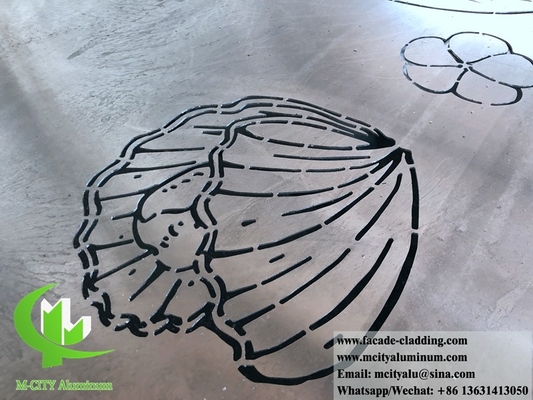 Painéis decorativos de alumínio esculpidos CNC para uso exterior de fachadas revestidas de parede arquitetônica