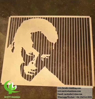 Perfuração de chapas de alumínio cortadas a laser para decoração de edifícios