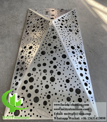 3D Metal revestimento painéis de alumínio sistema de fachada de metal decoração exterior