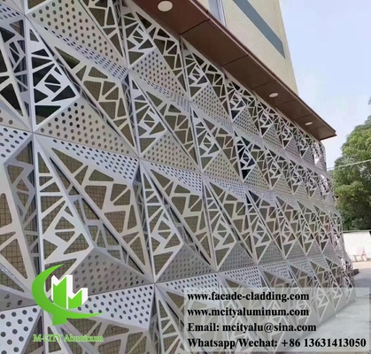 3D fachada de metal revestimento de alumínio design oca cor 1m x 1m 3mm espessura