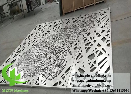 Painéis de revestimento decorativos arquitetônicos Folha de alumínio com padrão de corte a laser