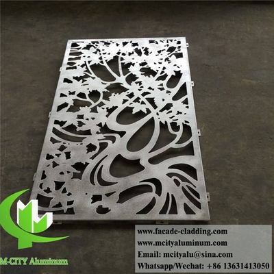 Arquitetura Laser Cut Metal Screen Folha de alumínio para revestimento de parede painéis de decoração