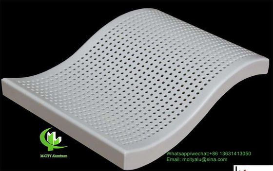 Painel de revestimento perfurado de alumínio metálico para parede cortina de fachada com painel de alumínio de espessura de 3 mm