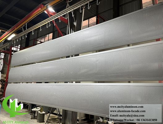 Bom preço Painel de alumínio arquitetônico revestido em pó de espessura de 3 mm com design de sombreamento de lâminas perfuradas personalizáveis on-line