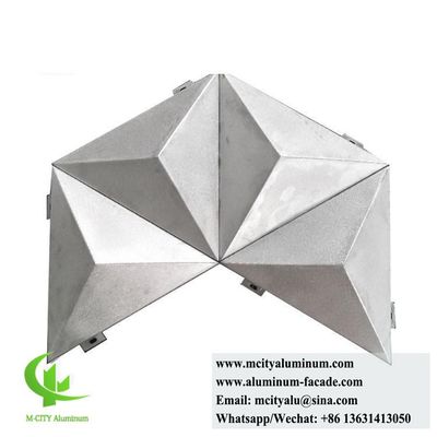 Bom preço Painéis de parede 3D fachadas metálicas de forma triangular painéis de diamante on-line