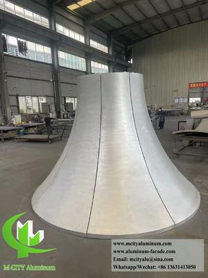 Bom preço fachadas metálicas hiperbólicas personalizadas revestimento de alumínio duplo curvo on-line