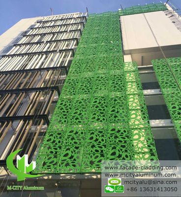 Qualidade  3003 Aluminum Alloy Powder Coated Customizable Design Metal Curtain Wall Aluminum Facade Cladding Fábrica