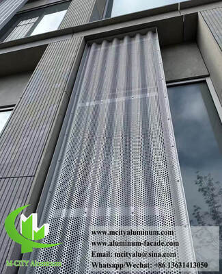 Qualidade  Custom Perforated Curved Aluminum Panels with Powder Coated 3003-H24 Aluminum Alloy for Architectural Cladding Fábrica