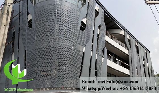 Qualidade  Powder Coated Perforated Aluminum Panel with Custom RAL Colors and Laser Cut Patterns for Facade Cladding Fábrica
