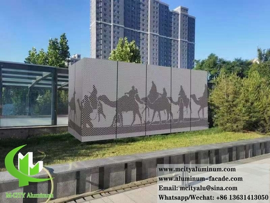 Arquitetura Cnc Perforado Metal fachada de alumínio folha revestimento de parede exterior