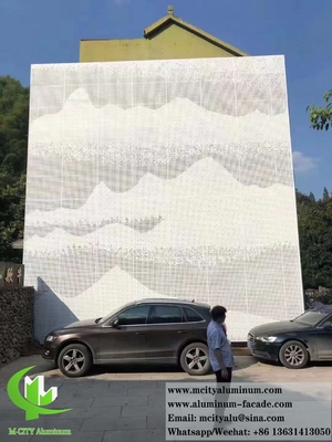 Folha de metal perfurada em pó de alumínio revestida com uma camada de revestimento para painel de parede exterior