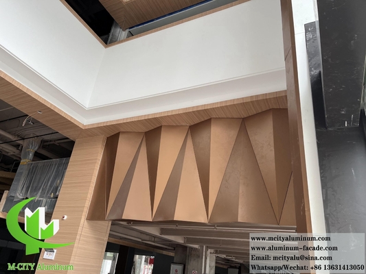 3D revestimento de metal folha de alumínio sólido para decoração de parede interior