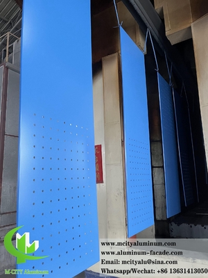 Revestimento de parede metálica painéis perfurados Painéis de fachada de alumínio com revestimento PVDF de padrão de perfuração