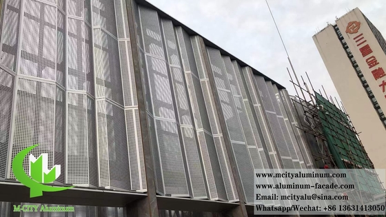 Revestimento CNC de metal de alumínio de folha perfurada de malha metálica para decoração de fachada
