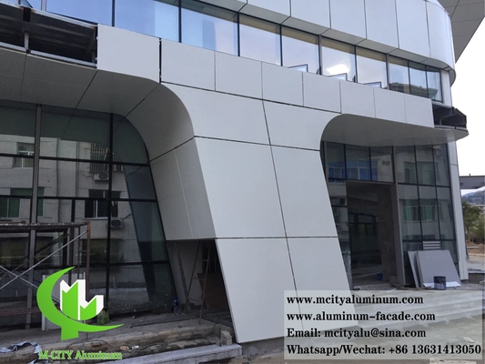 Revestimento de alumínio para fachadas de parede Sistema de alumínio sólido PVDF Sliver Color 3mm