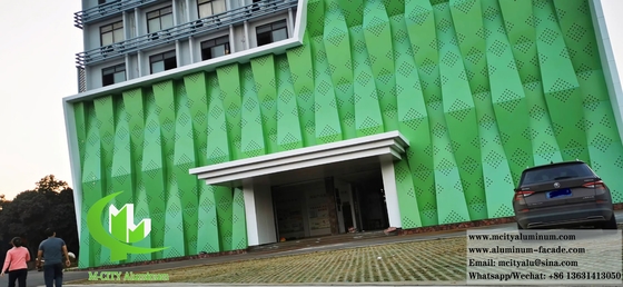 Revestimento de parede de metal 3D Forma Arquitetônica de alumínio para fachadas de parede Sistema anti-ferrugem