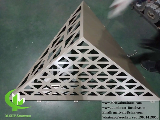 Painel Perforado de Alumínio 3D Façadas Painel de Parede Metal PVDF revestimento