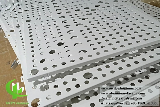 Painel de parede de metal de chapa de alumínio perforada decorativa para sistema de fachada