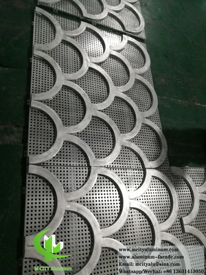 Folha de metal perfurada em pó de alumínio revestida com uma camada de revestimento para painel de parede exterior
