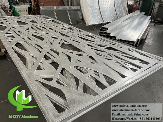 Painel de metal de corte a laser Ecrã de alumínio para decoração de divisores de salas Espessura 10 mm