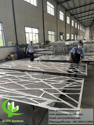 Ecrã de metal de corte a laser painéis de alumínio de 15 mm com padrão para porta