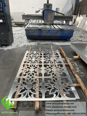 Ecrã de metal de painel sólido de alumínio para revestimento de parede e decoração de fachada