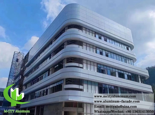 Revestimento de parede de metal Folha de alumínio de espessura 3,0 mm Revestimento PVDF