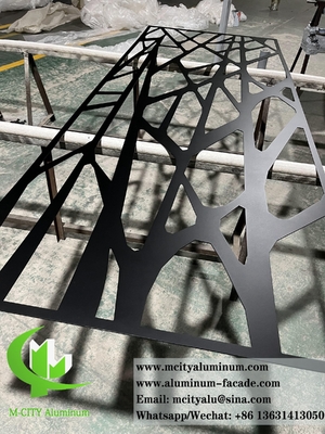 CNC de corte de folha de metal de alumínio tela com laser corte padrão para decoração de parede