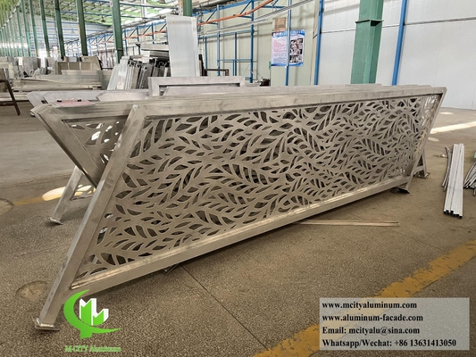 Laser Cut Metal Fence Folha de alumínio com padrão 5mm espessura Decoração exterior