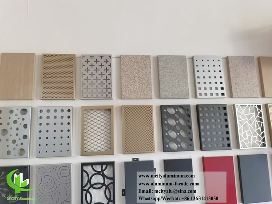 Revestimento metálico Painéis de alumínio 3 mm para revestimento durável do sistema de fachada