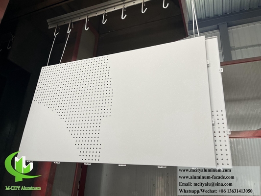 Ecrã de alumínio perfurado para revestimento de parede de edifícios revestimento com luz LED
