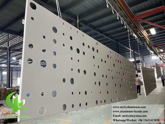 Cnc corte de painéis de alumínio de tela de metal para o sistema de fachada do edifício