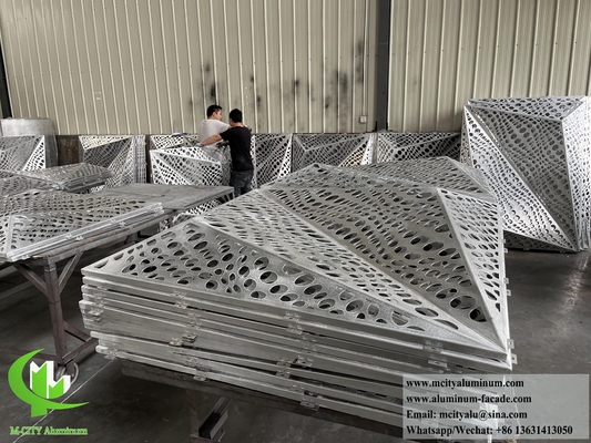 Arquitetura 3D Alumínio revestimento painéis de parede fachadas sistema de perfuração