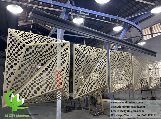 Painel de alumínio de tela de metal para revestimento de parede de edifícios